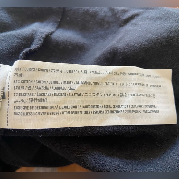 Abercrombie & Fitch A&F Essentials Youth Tight Black Long Sleeve Shirt Large - Picture 6 of 8